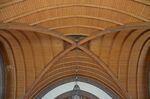 Het mooie gewelfde houten dak van de kerk.
<br/>
Richard Keijzer, 2014-07-03